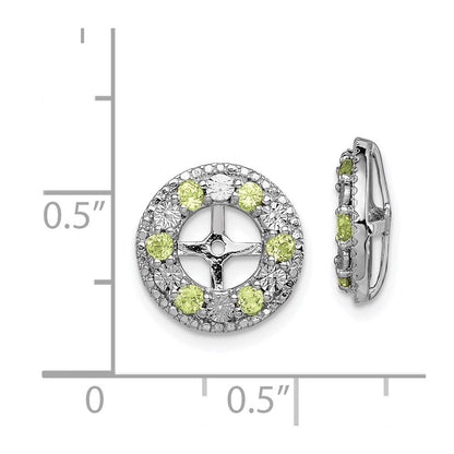 Sterlingsilber Rhodium Peridot Ohrring Jacke