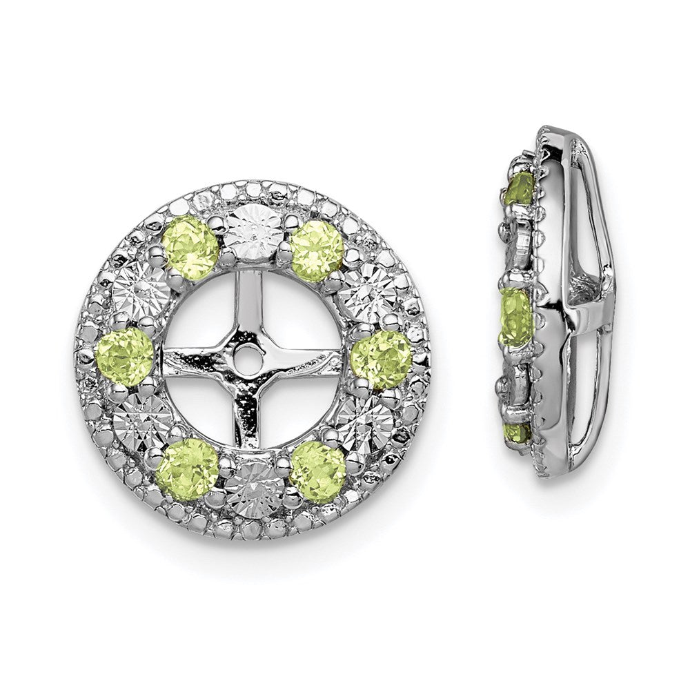 Sterlingsilber Rhodium Peridot Ohrring Jacke