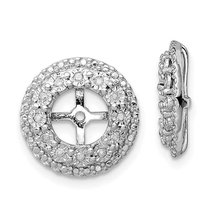 Sterlingsilber Rhodium Diamant. Ohrring Jacke