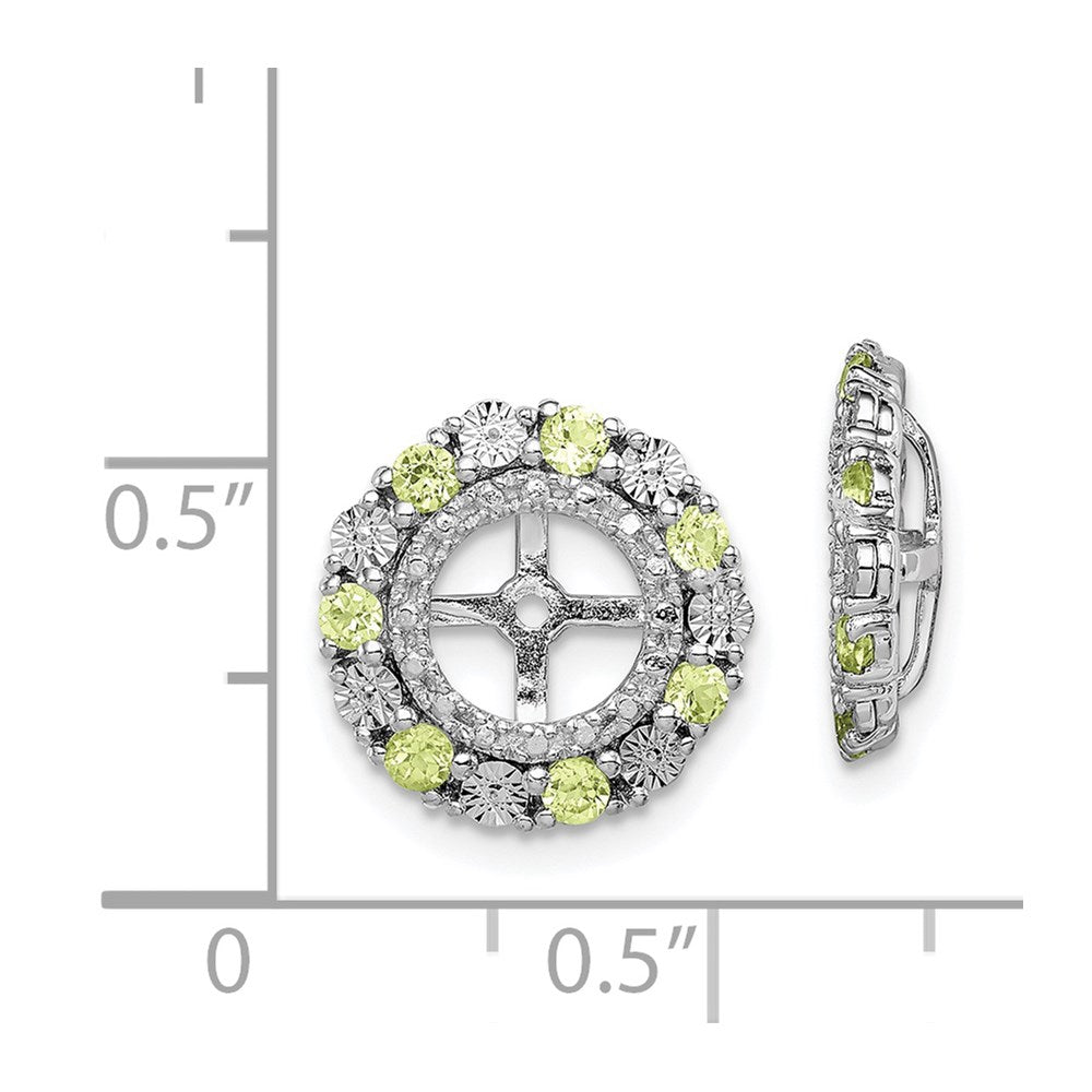 Sterlingsilber Rhodium Peridot Ohrring Jacke