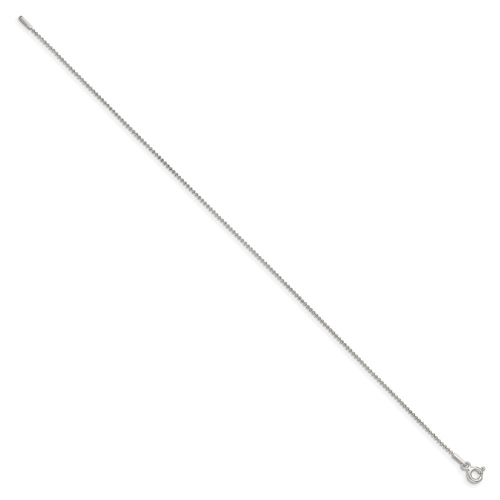Sterlingsilber 1mm Gekugelt Kette Fußkettchen