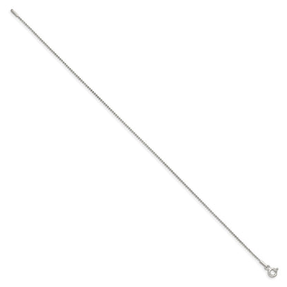 Sterlingsilber 1mm Gekugelt Kette Fußkettchen