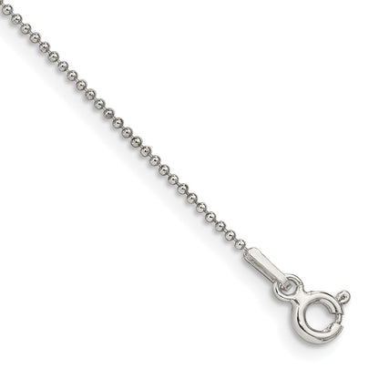 Sterlingsilber 1mm Gekugelt Kette Fußkettchen