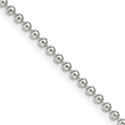 Sterlingsilber 2mm Gekugelt Halskette