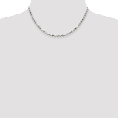 Sterlingsilber 4mm Gekugelt Halskette