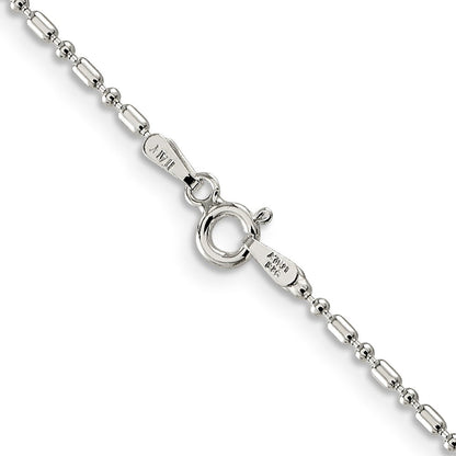 Sterlingsilber 1.5mm Fantasie Gekugelt Kette Kinder Halskette