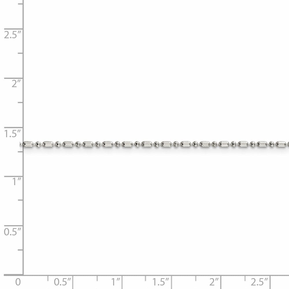 Sterlingsilber 1.5mm Fantasie Gekugelt Kette Kinder Halskette