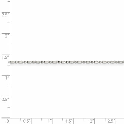 Sterlingsilber 1.5mm Fantasie Gekugelt Kette Kinder Halskette