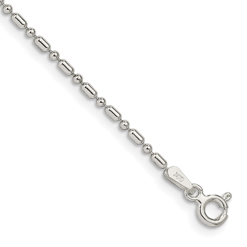 Sterlingsilber 1.5mm Fantasie Gekugelt Gliederarmband