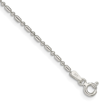Sterlingsilber 1.5mm Fantasie Gekugelt Gliederarmband
