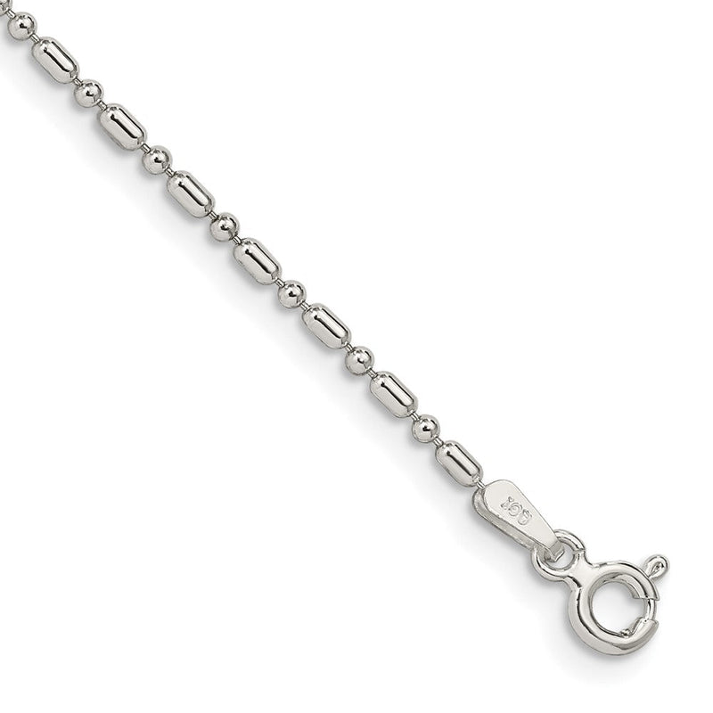 Sterlingsilber 1.5mm Fantasie Gekugelt Gliederarmband