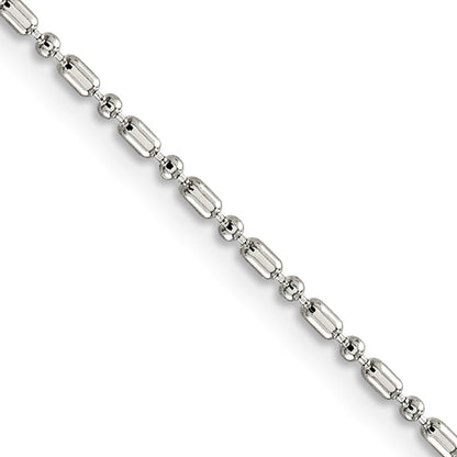 Sterlingsilber 1.5mm Fantasie Gekugelt Kette Kinder Halskette