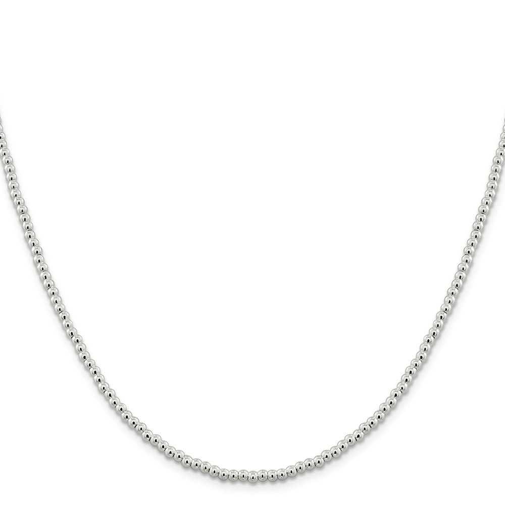 Sterlingsilber 3mm Perlen auf Venezianer Halskette