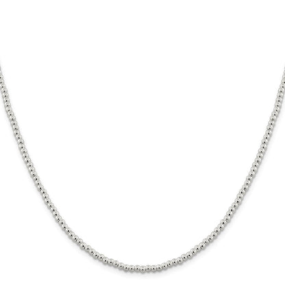 Sterlingsilber 3mm Perlen auf Venezianer Halskette