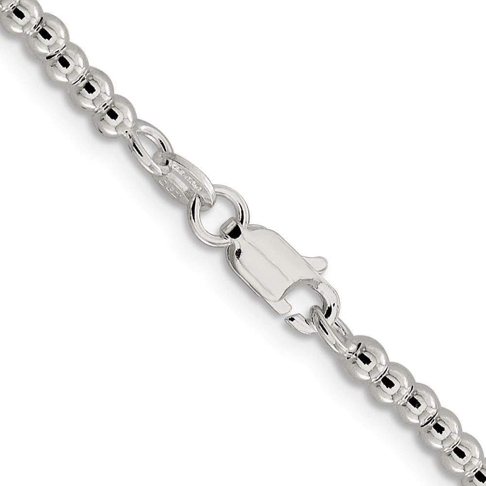 Sterlingsilber 3mm Perlen auf Venezianer Halskette