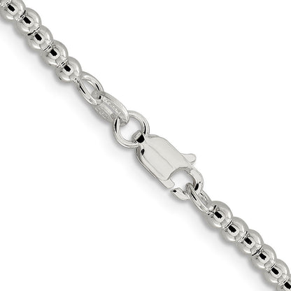 Sterlingsilber 3mm Perlen auf Venezianer Halskette