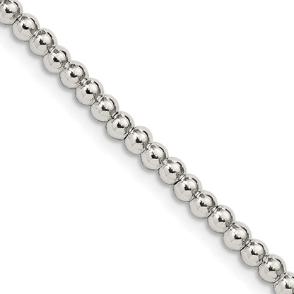Sterlingsilber 3mm Perlen auf Venezianer Halskette
