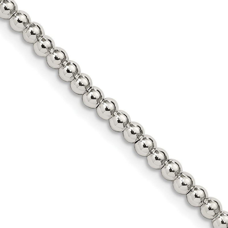 Sterlingsilber 3mm Perlen auf Venezianer Halskette