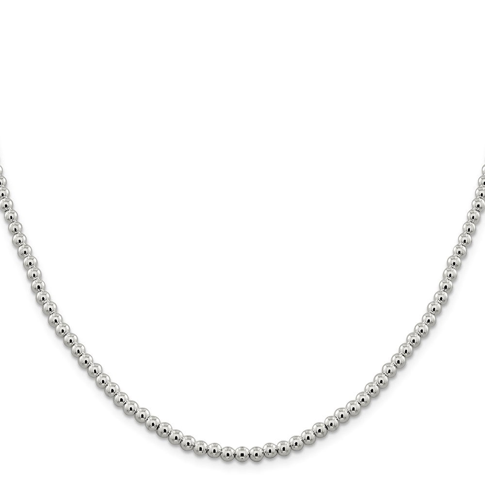 Sterlingsilber 4mm Perlen auf Venezianer Halskette