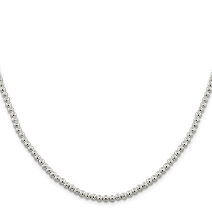 Sterlingsilber 4mm Perlen auf Venezianer Halskette