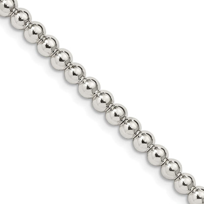 Sterlingsilber 4mm Perlen auf Venezianer Halskette