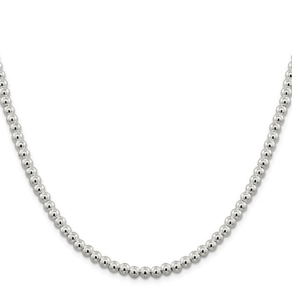 Sterlingsilber 5mm Perlen auf Venezianer Halskette