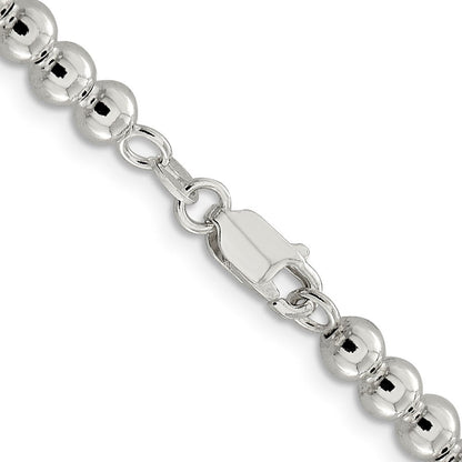 Sterlingsilber 5mm Perlen auf Venezianer Halskette
