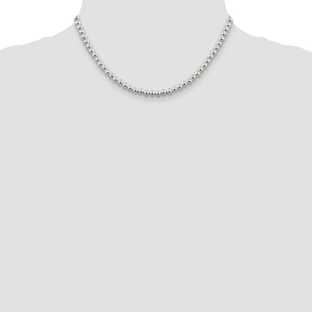 Sterlingsilber 5mm Perlen auf Venezianer Halskette