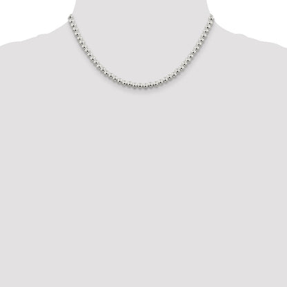 Sterlingsilber 5mm Perlen auf Venezianer Halskette