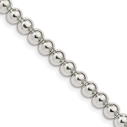 Sterlingsilber 5mm Perlen auf Venezianer Halskette