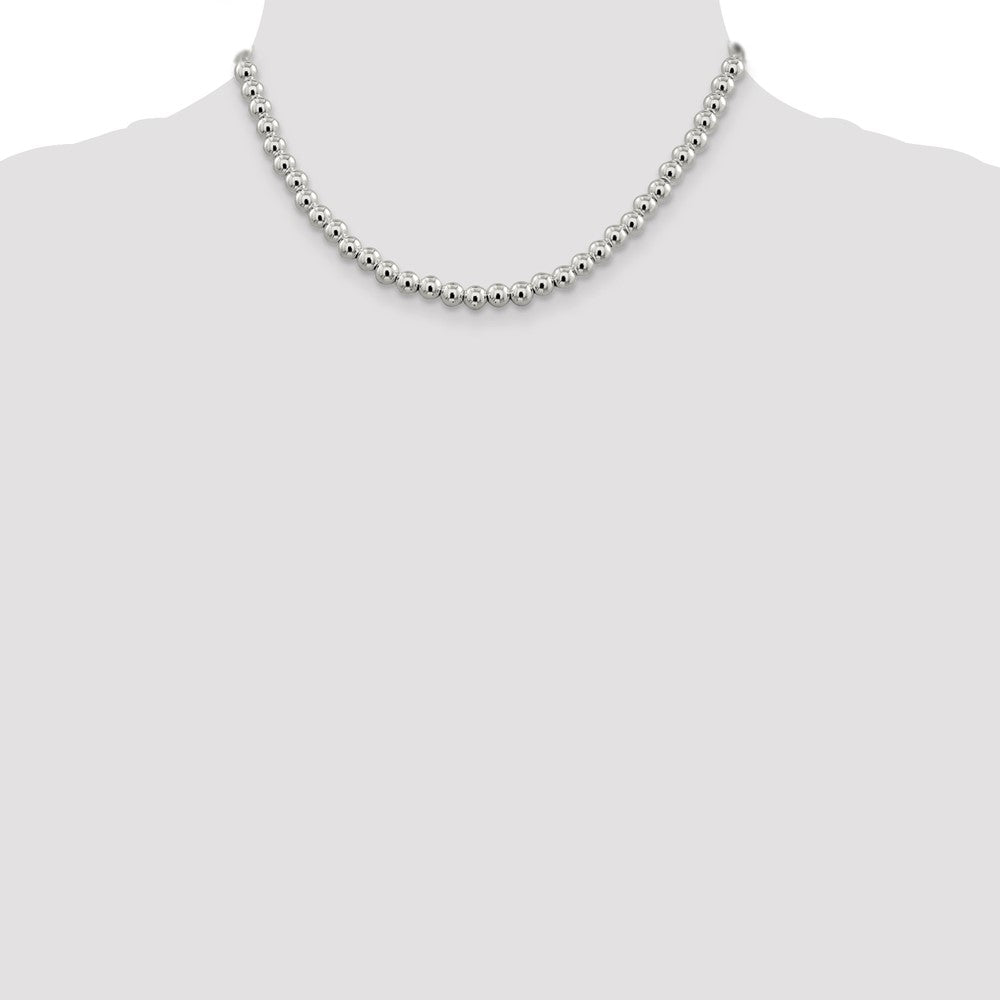 Sterlingsilber 6.1mm Perlen auf Venezianer Halskette