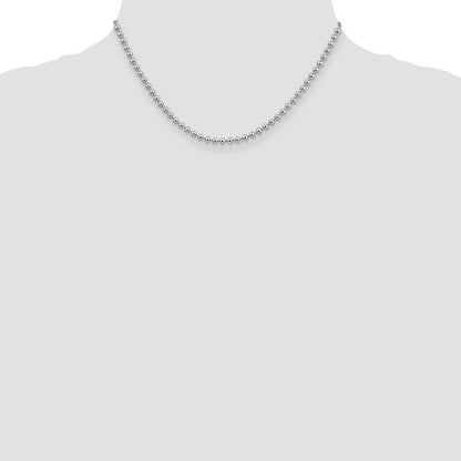 Sterlingsilber 3mm Gekugelt Halskette