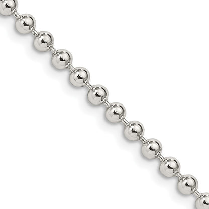 Sterlingsilber 3mm Gekugelt Halskette