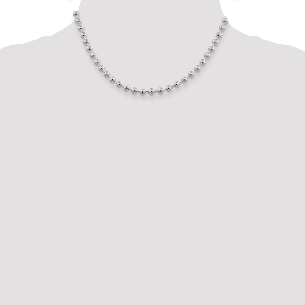 Sterlingsilber 5mm Gekugelt Halskette