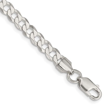 Sterlingsilber 5.75mm Flach Panzer Gliederarmband