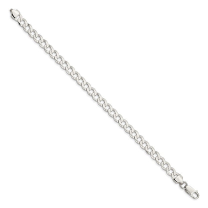 Sterlingsilber 6.8mm Flach Panzer Gliederarmband