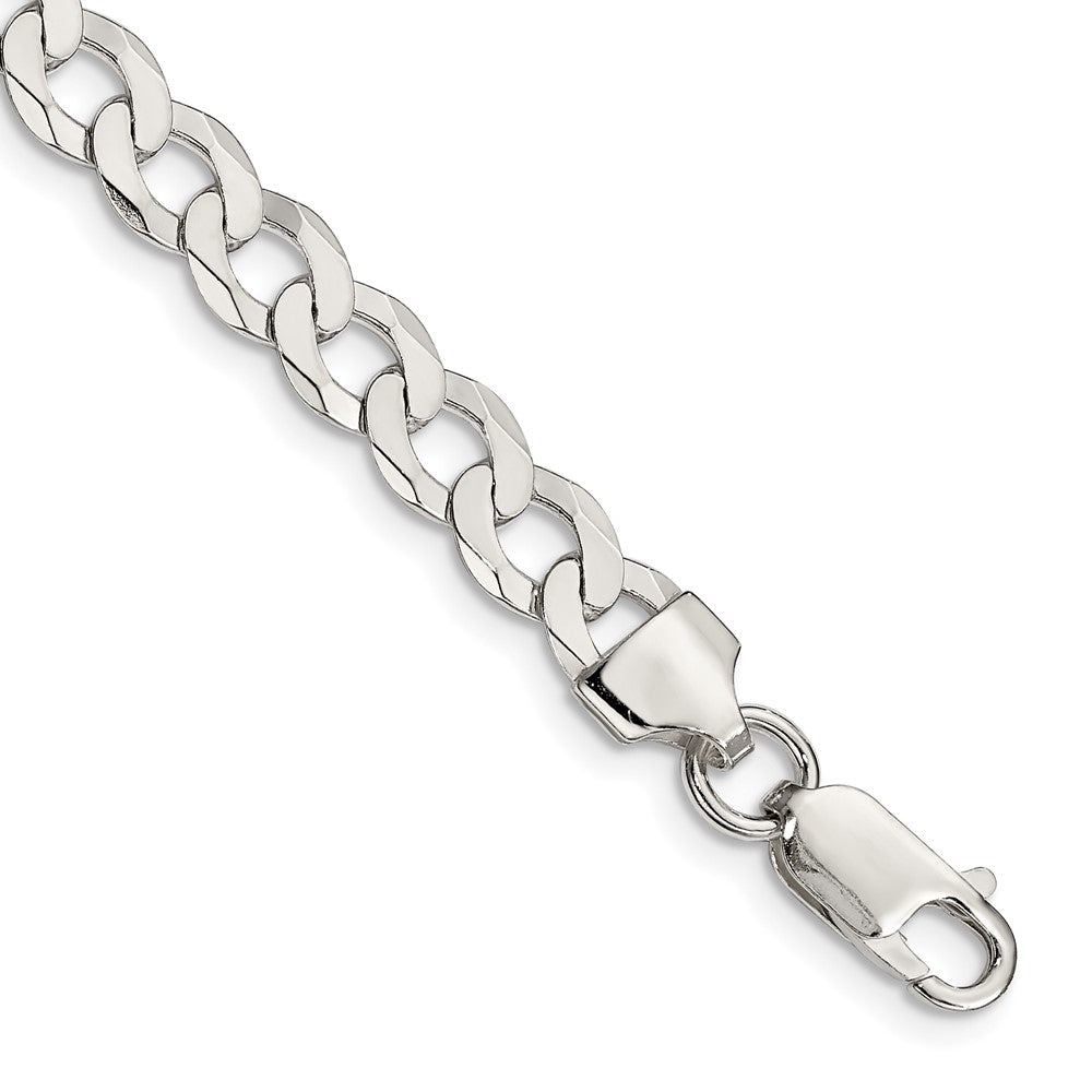 Sterlingsilber 6.8mm Flach Panzer Gliederarmband
