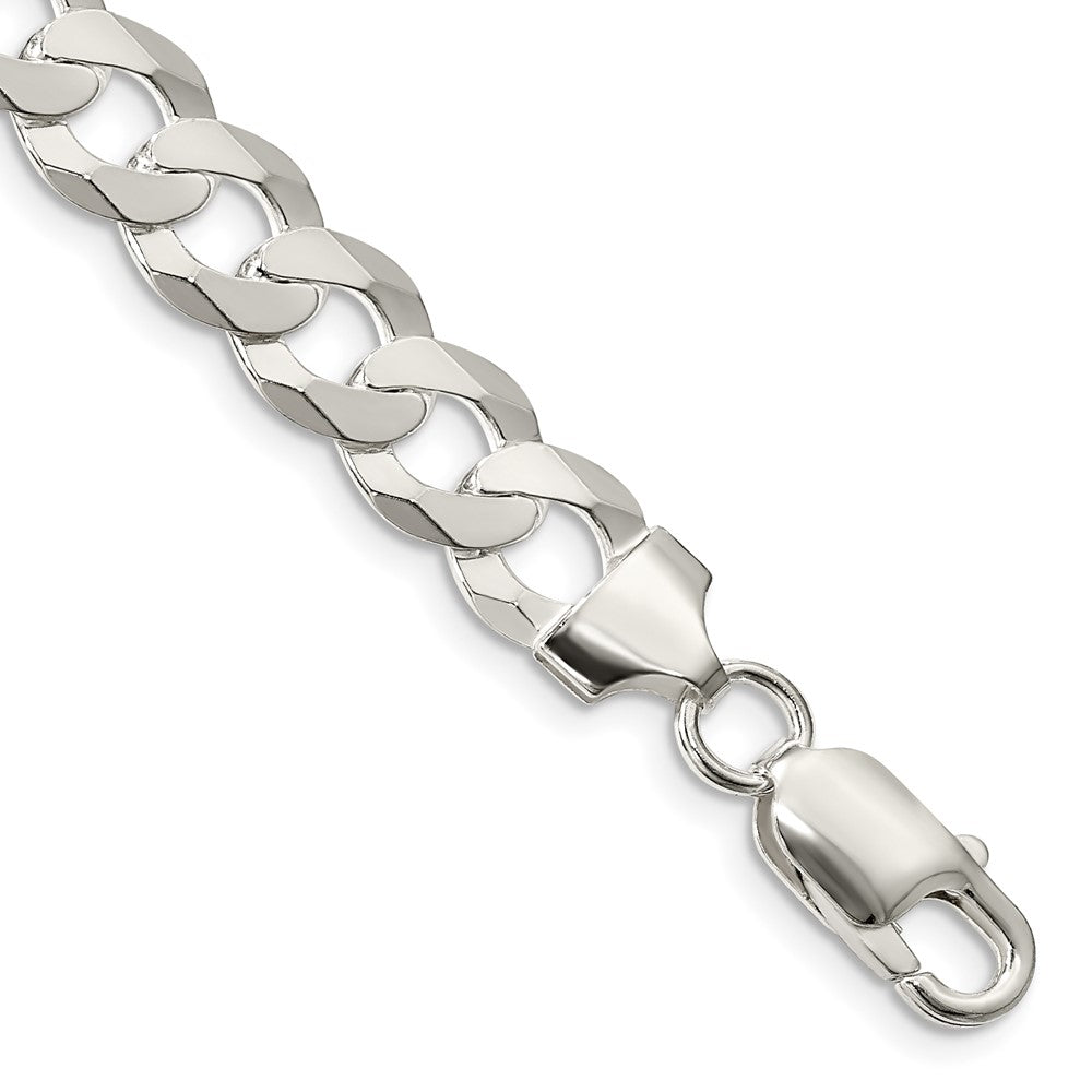 Sterlingsilber 8.5mm Flach Panzer Gliederarmband