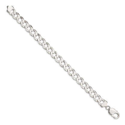 Sterlingsilber 9.75mm Flach Panzer Gliederarmband
