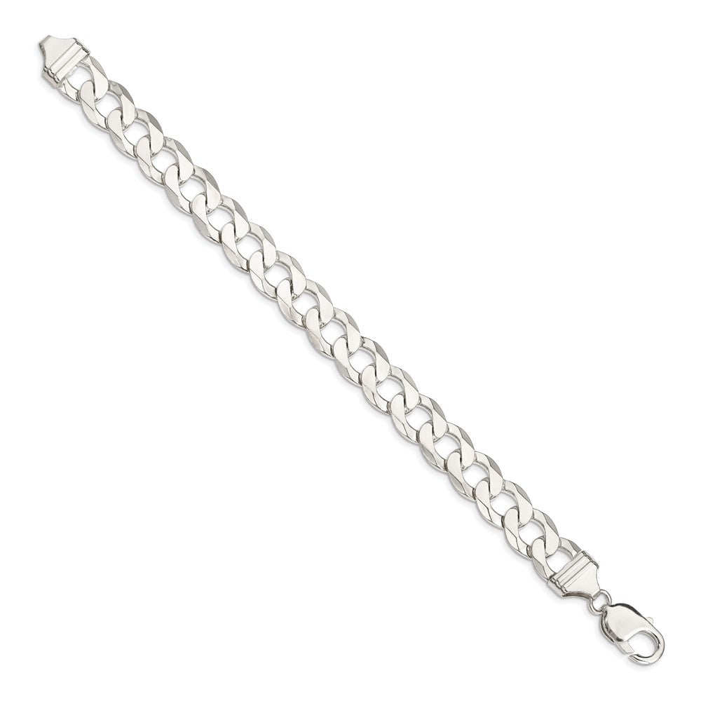 Sterlingsilber 11.75mm Flach Panzer Gliederarmband