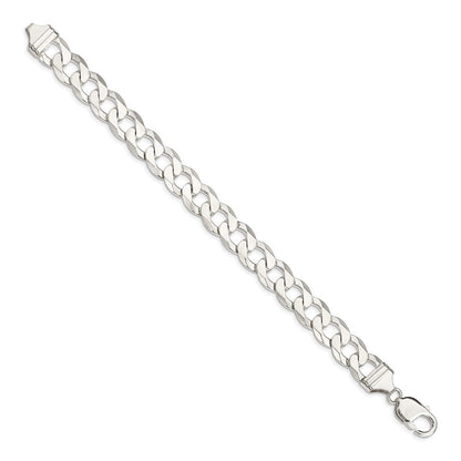 Sterlingsilber 11.75mm Flach Panzer Gliederarmband