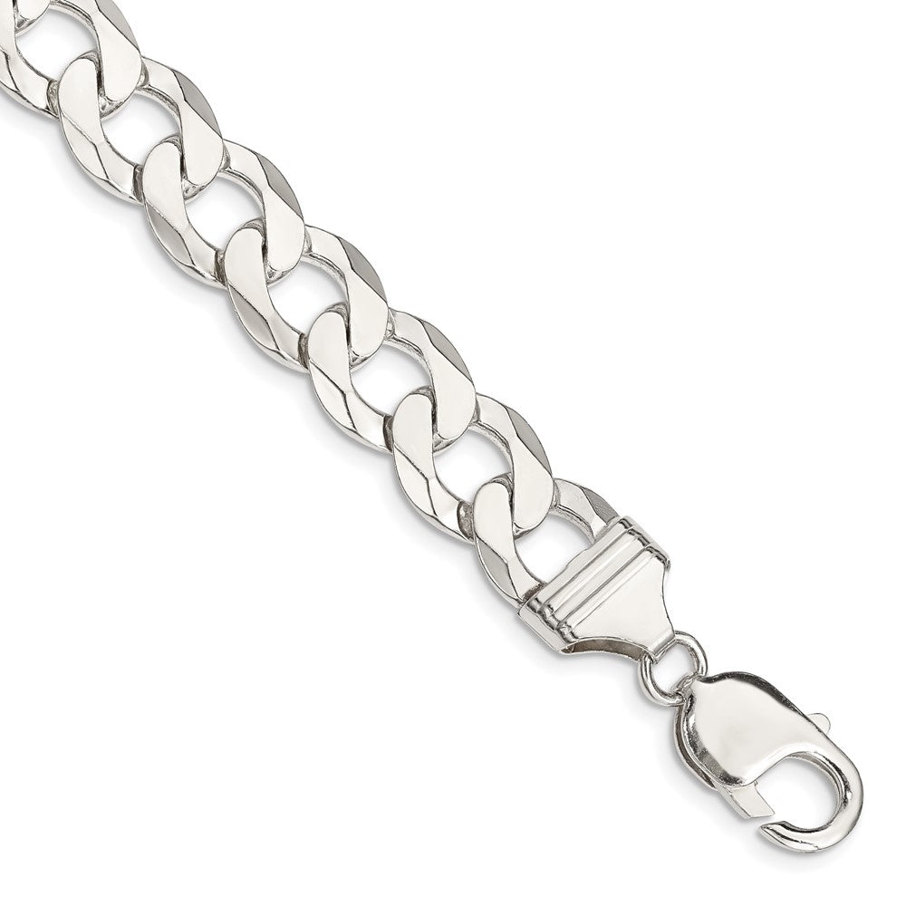 Sterlingsilber 11.75mm Flach Panzer Gliederarmband