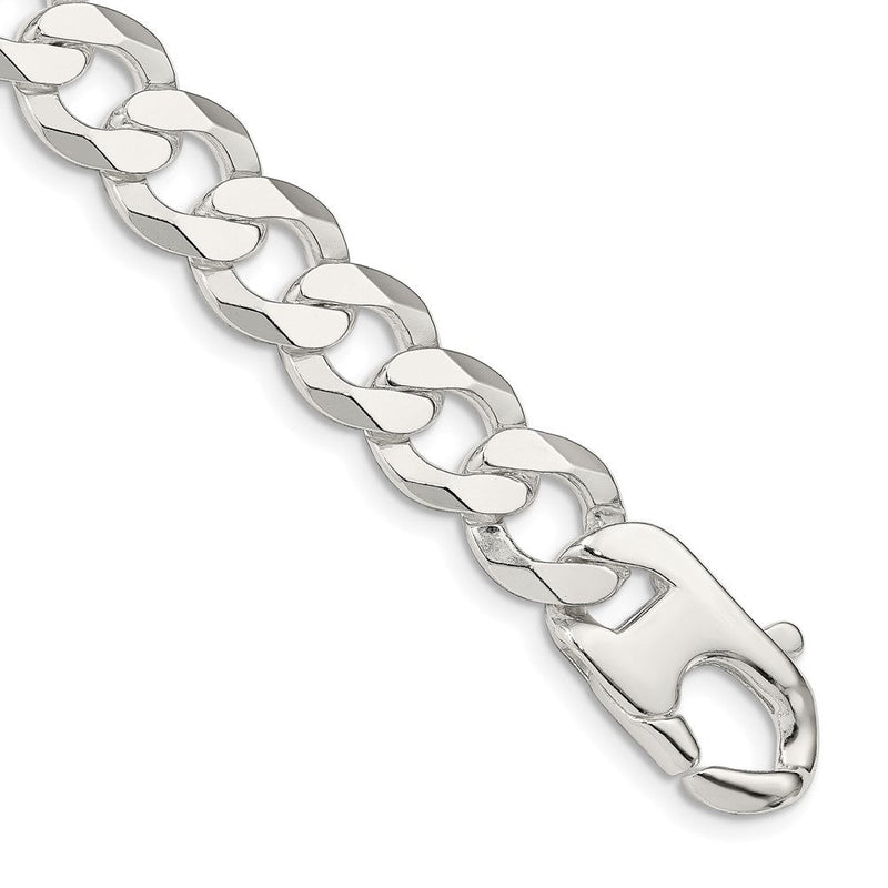 9 Zoll Sterlingsilber 14mm Flach Panzer Gliederarmband
