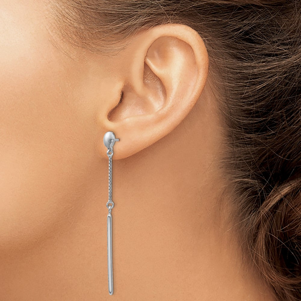 Sterlingsilber Poliert Stecker Ohrhänger
