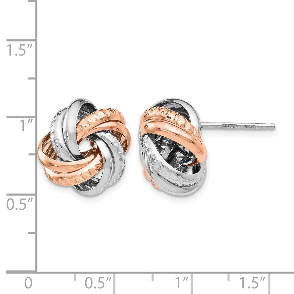 Sterlingsilber Rose Rhodiniert Ohrstecker