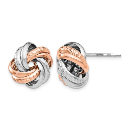 Sterlingsilber Rose Rhodiniert Ohrstecker