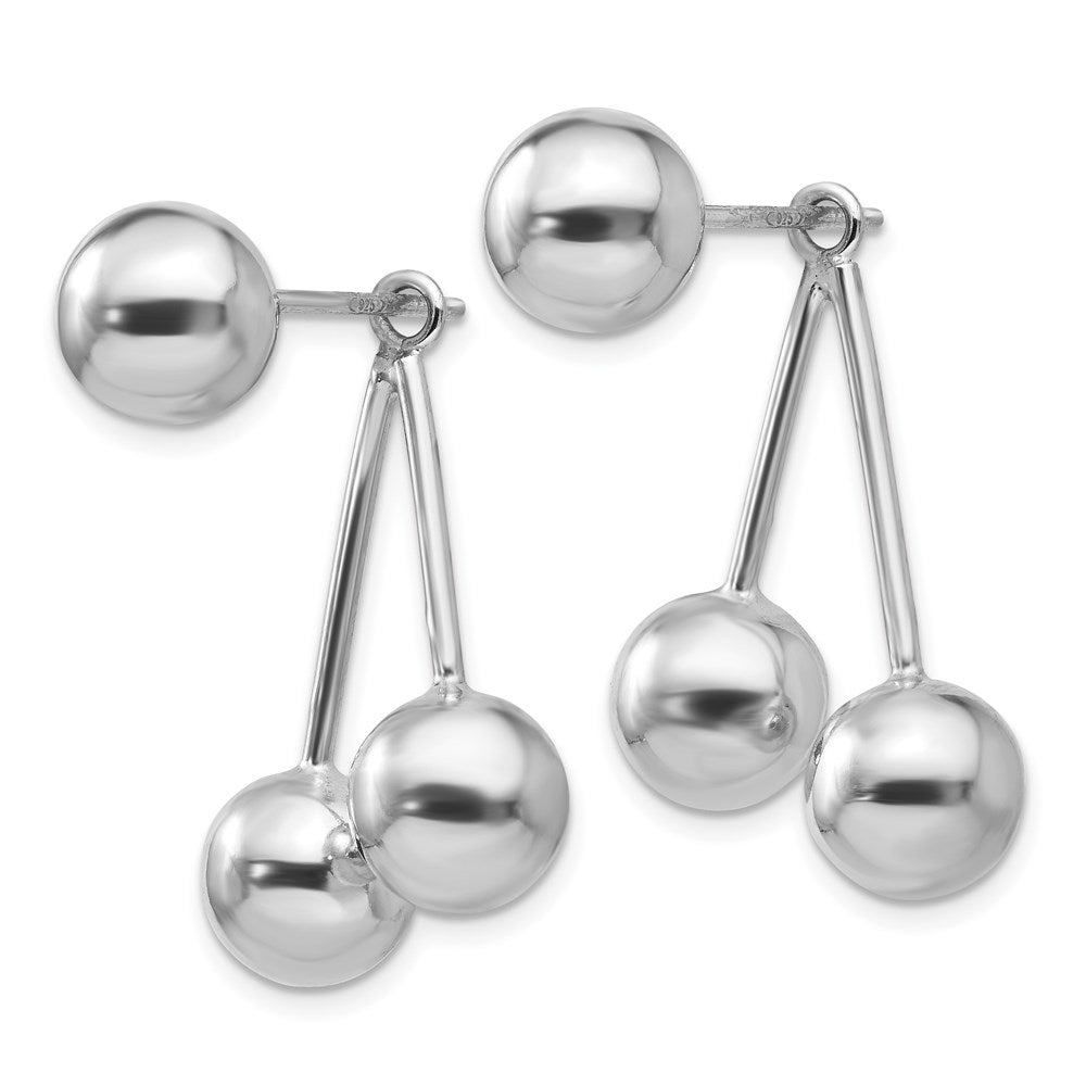 Sterlingsilber Poliert Kugel Ohrstecker