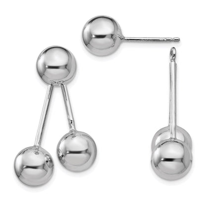 Sterlingsilber Poliert Kugel Ohrstecker