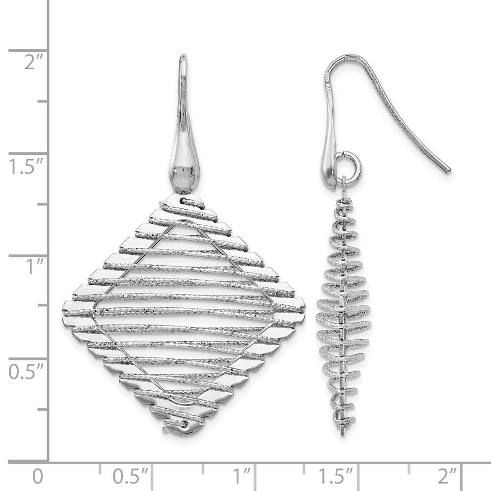 Sterlingsilber Rhodiniert Hirte Haken Ohrringe