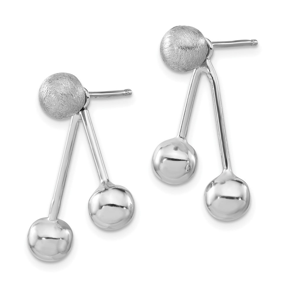 Sterlingsilber Poliert & Gebürstet Ohrhänger